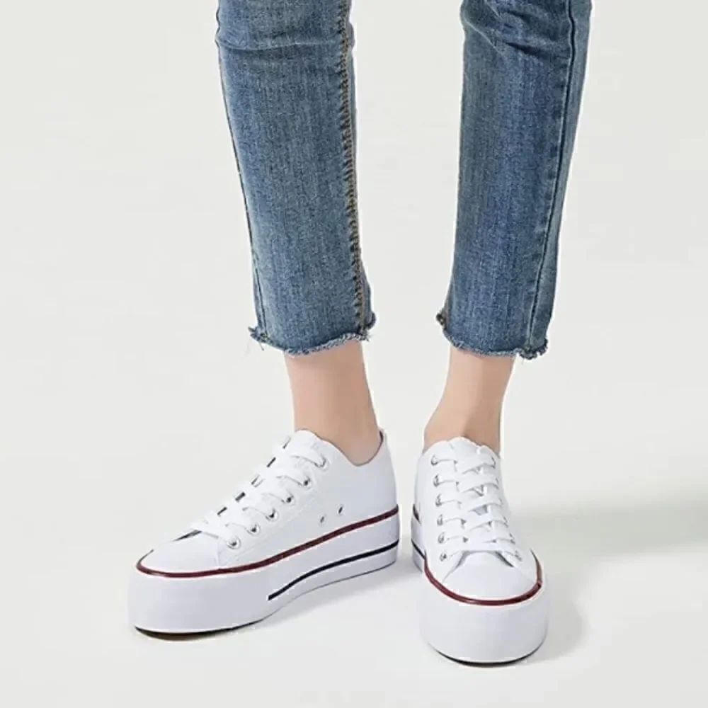 Platform Canvas Low Top Sneakers